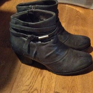 BareTraps Dark Gray Ankle Booties
